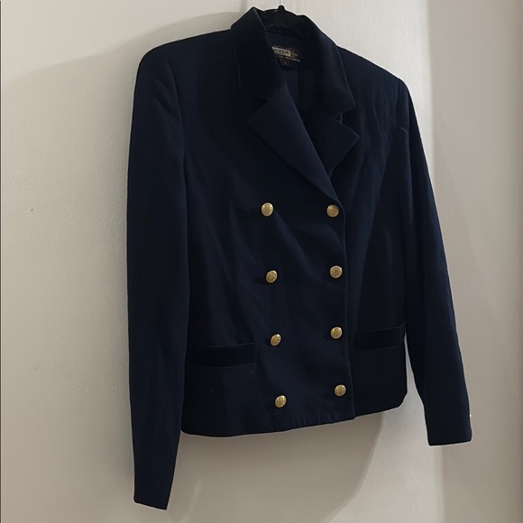 Brooks Brothers Elegant navy blue Women's military style blazer - size 6 - Picture 1 of 5